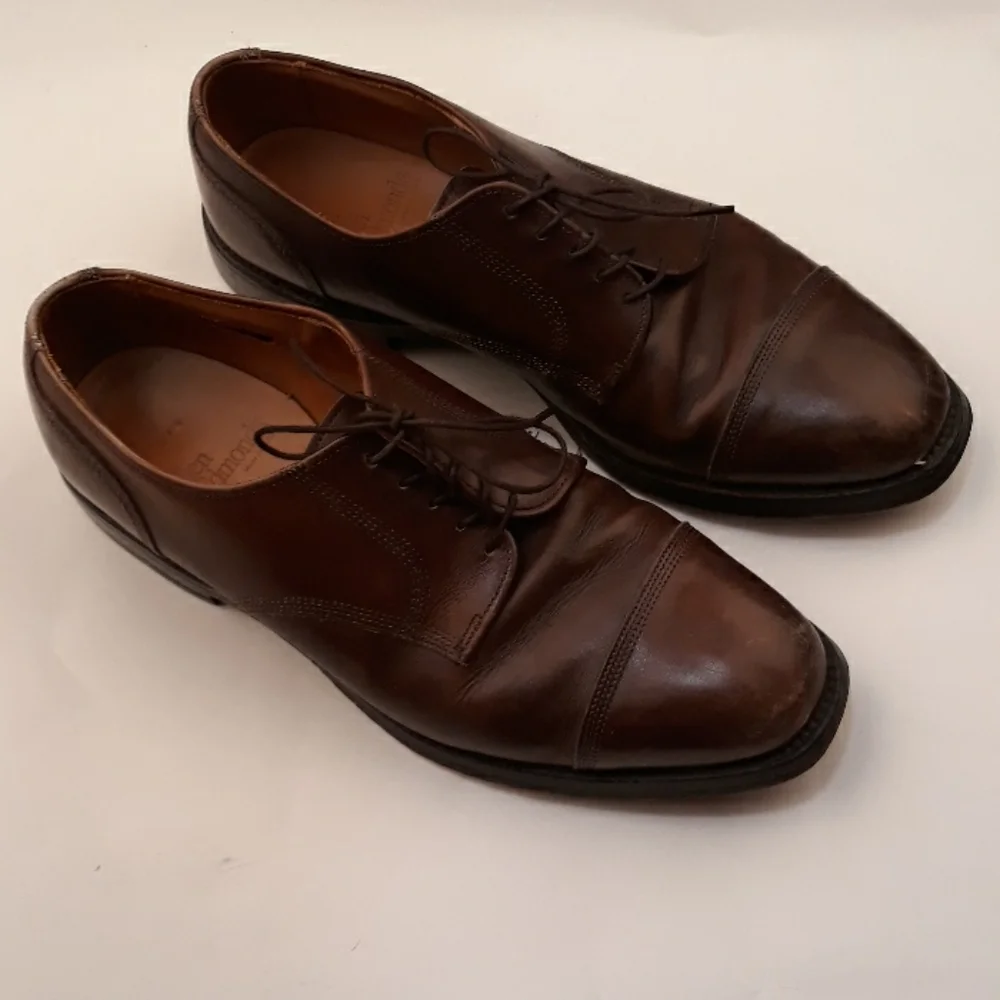 ALLEN EDMONDS Hampstead‎ Dark Brown Leather Sz 9 D Mens Dress Shoes